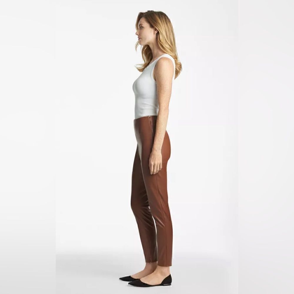 Anthropologie x Sachin & Babi Meagan Vegan legging pants in cognac.  NWT  size 0 - Picture 2 of 12